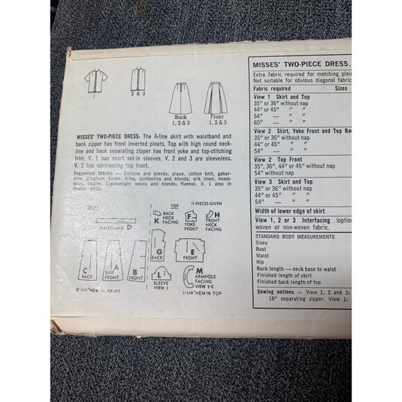 Simplicity Misses Two piece Dress Sewing Pattern sz 14 6495 - uncut - Picture 7 of 11